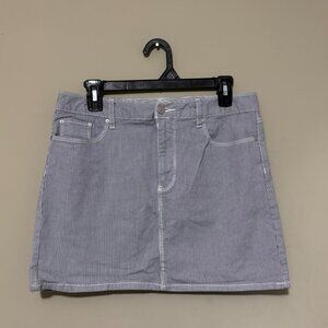 GAP Womens Blue & White Pinstriped Denim Skirt Size 8